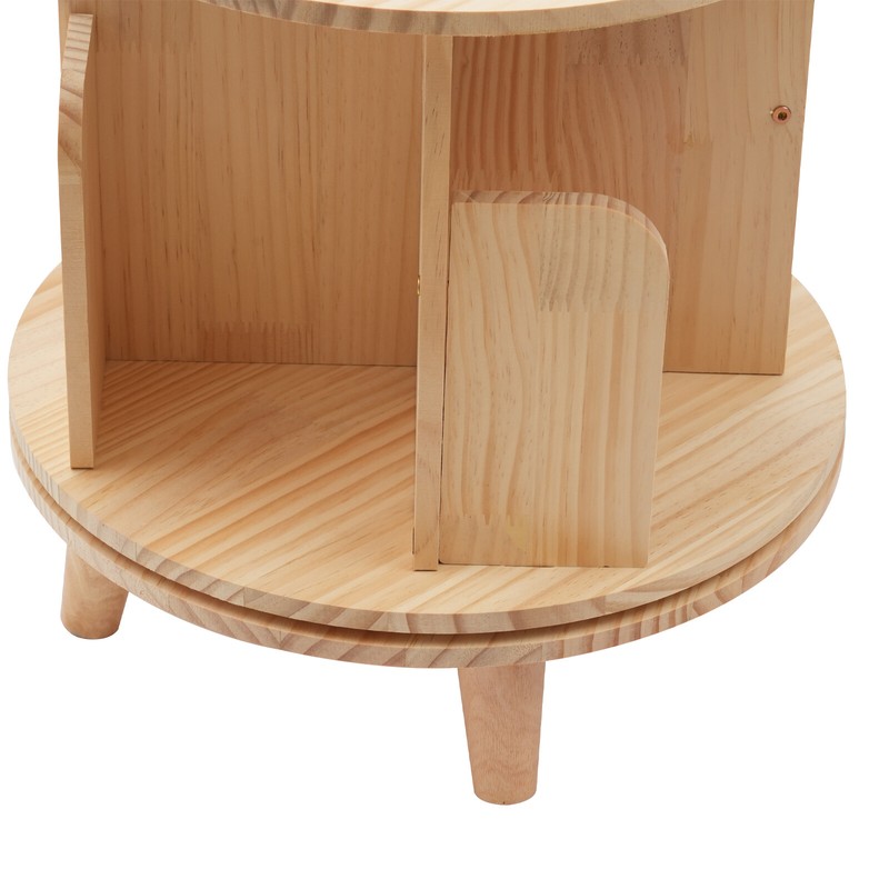 5 Tier 360?? Rotating Bookshelf Bookcase Storage Shelf Freestanding Display Rack gallery