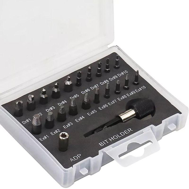 22PC Screw Extractor Remover Set Easy Out Damaged Stripped Drill Bits Bolt gallery