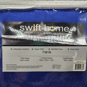 Twin Sheet Set Riyal Blue Swift Home 1800 Series 4 Piece gallery