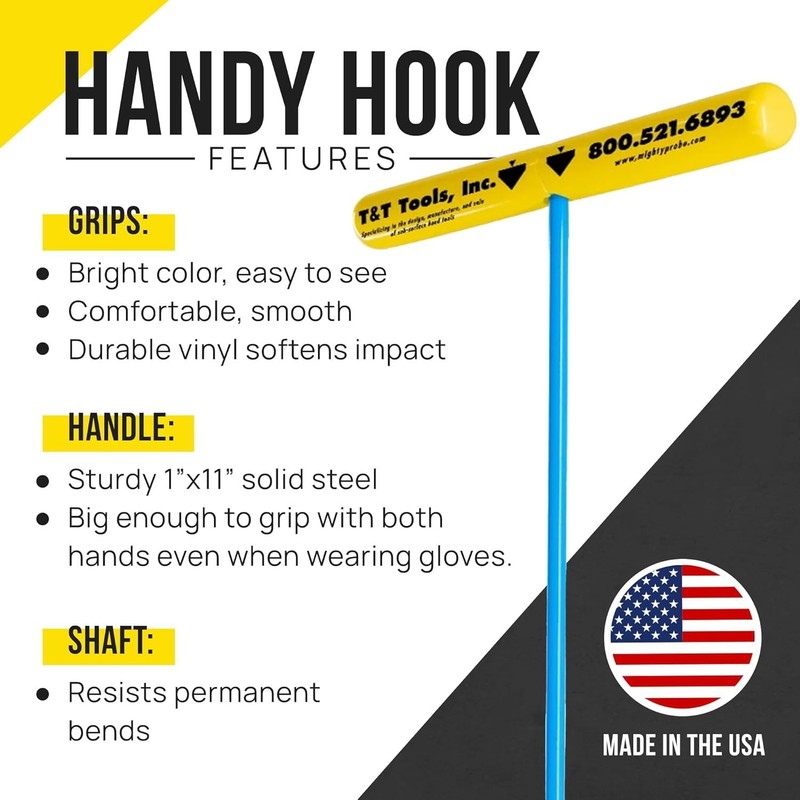 T&T Tools Heavy Duty Handy Hook – Portable 30 Inch with 3/8 round Pump Hook End gallery