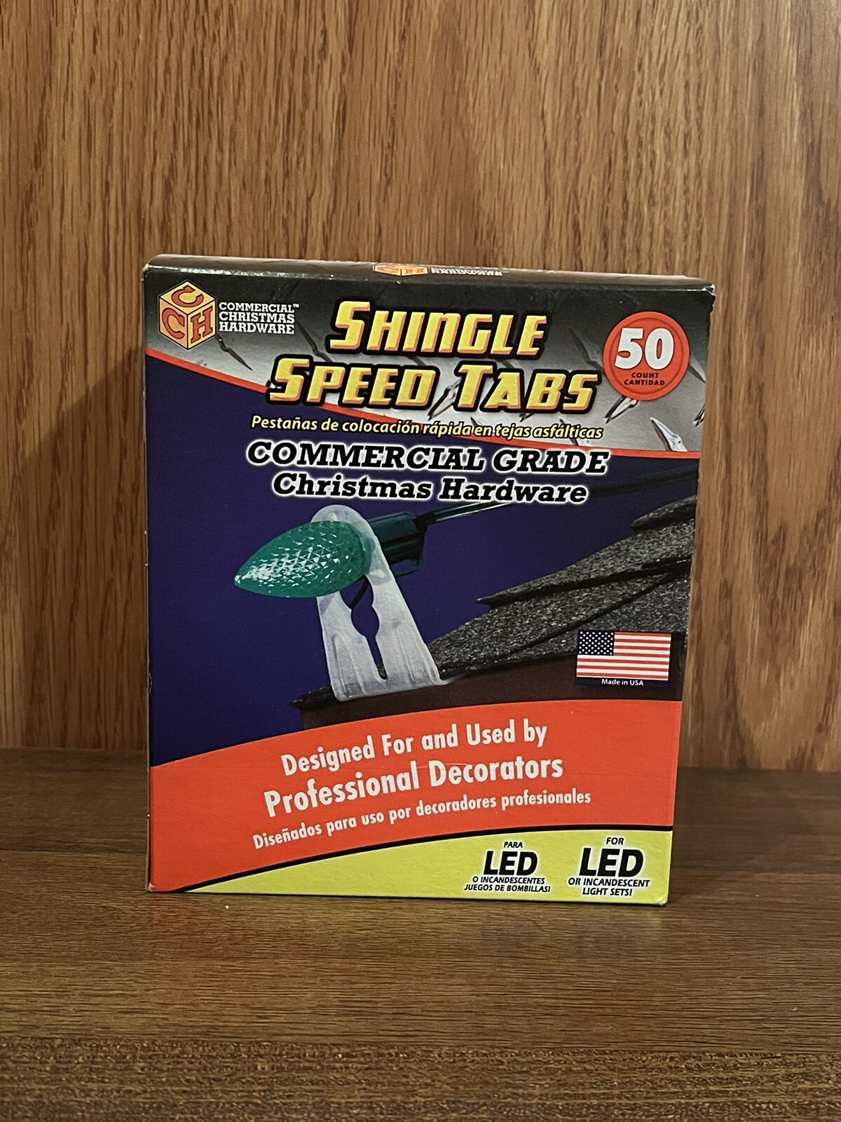 COMMERCIAL GRADE 50 Shingle Speed Tabs For C7, C9 or Large LED Christmas Lights gallery