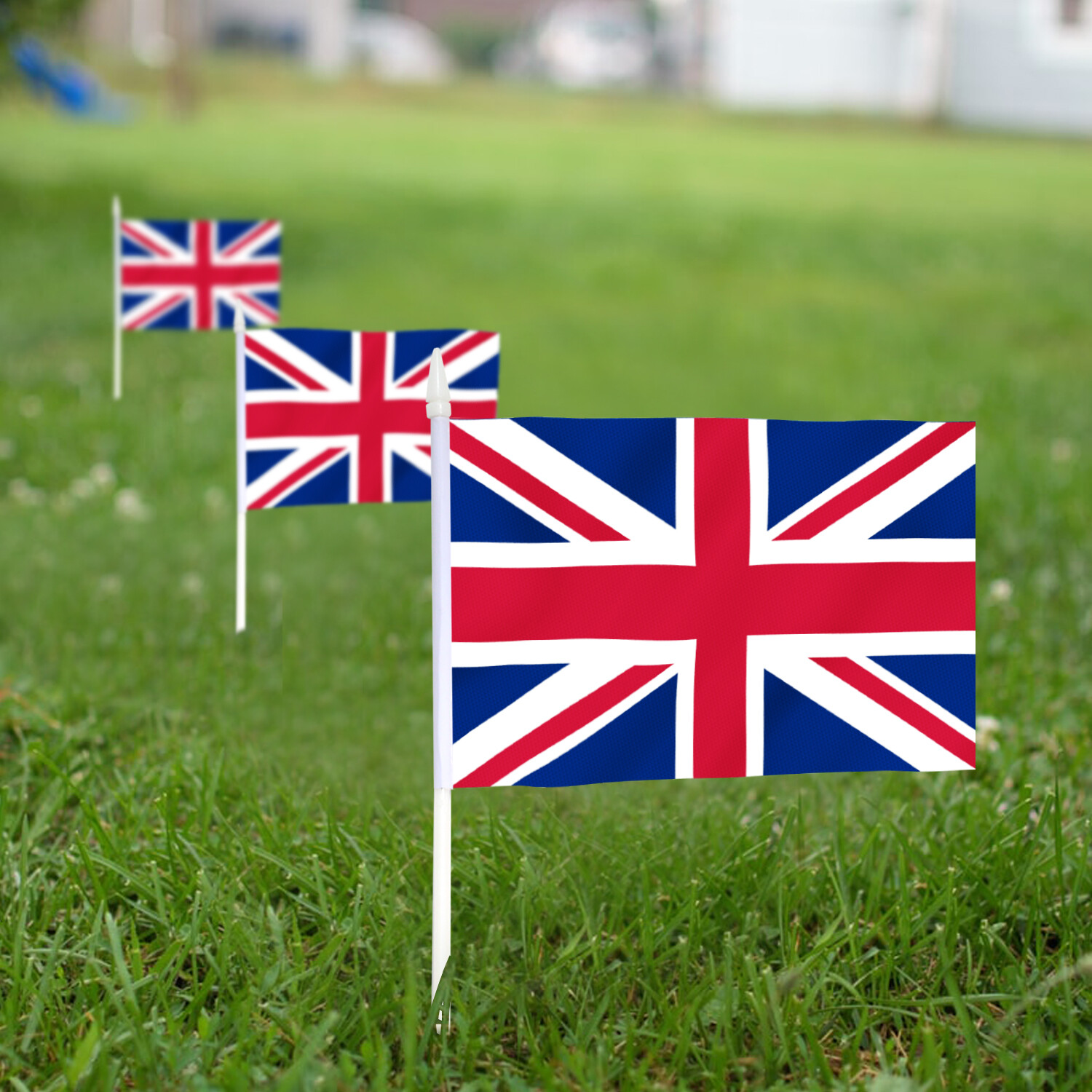 Anley 12 Pack British Union Jack UK Mini Handheld Flag - Great Britain Flags gallery
