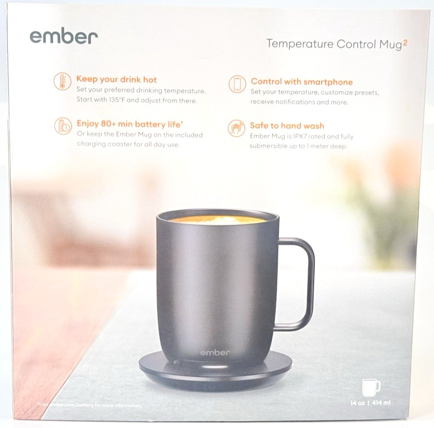 [EMBER] Temperature Control 14oz Smart Mug2 Coffee Cup Black Mug 2 *BRAND NEW* gallery