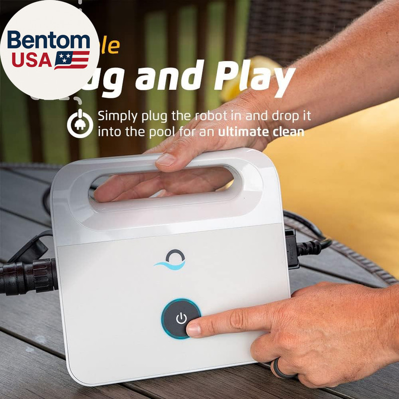 E10 Automatic Robotic Pool Vacuum Cleaner, Active Scrubber Brush, Top Load Filte gallery