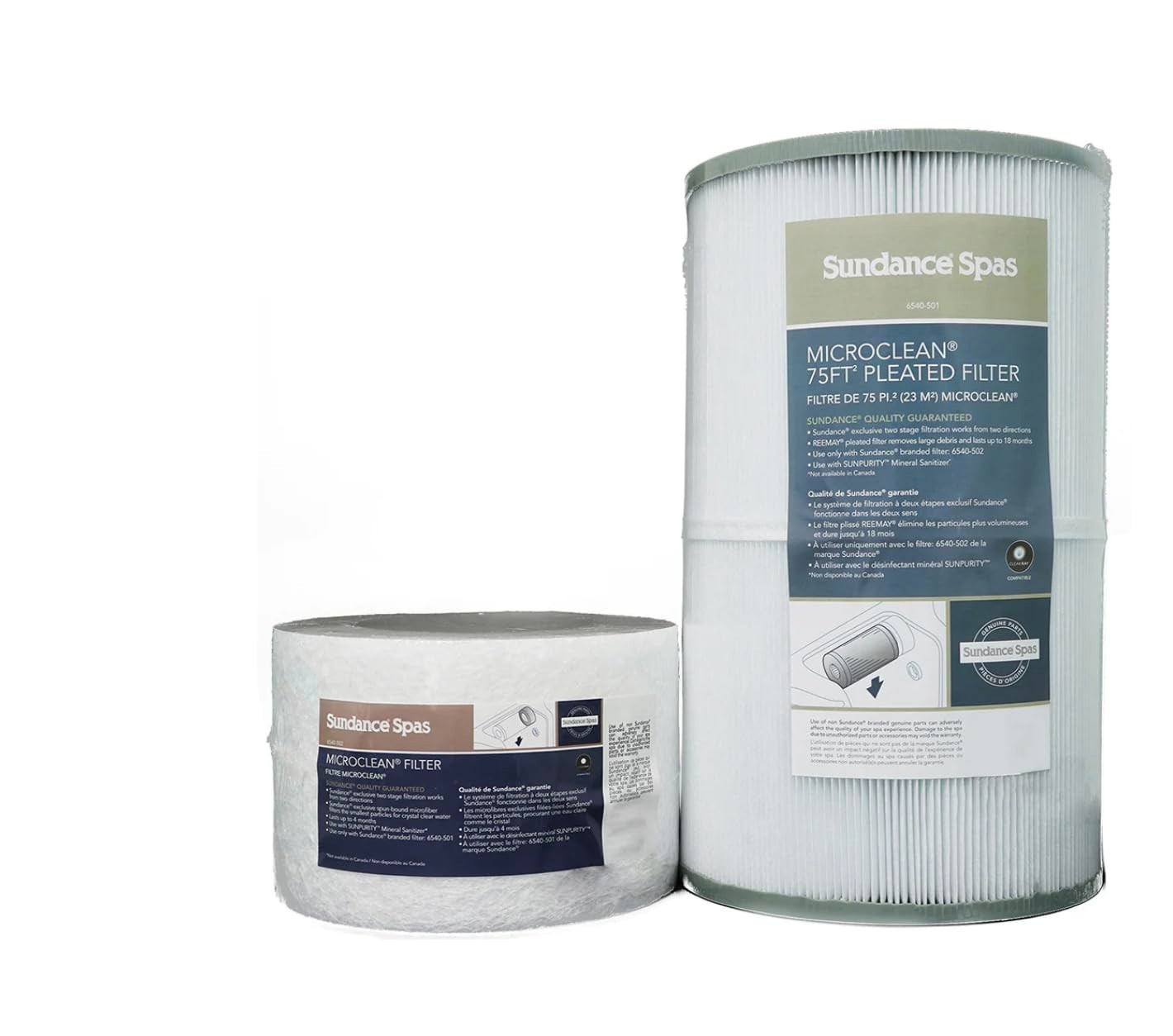 Sundance Spas OEM MicroClean Filter Set (6540-501 & 6540-502) gallery