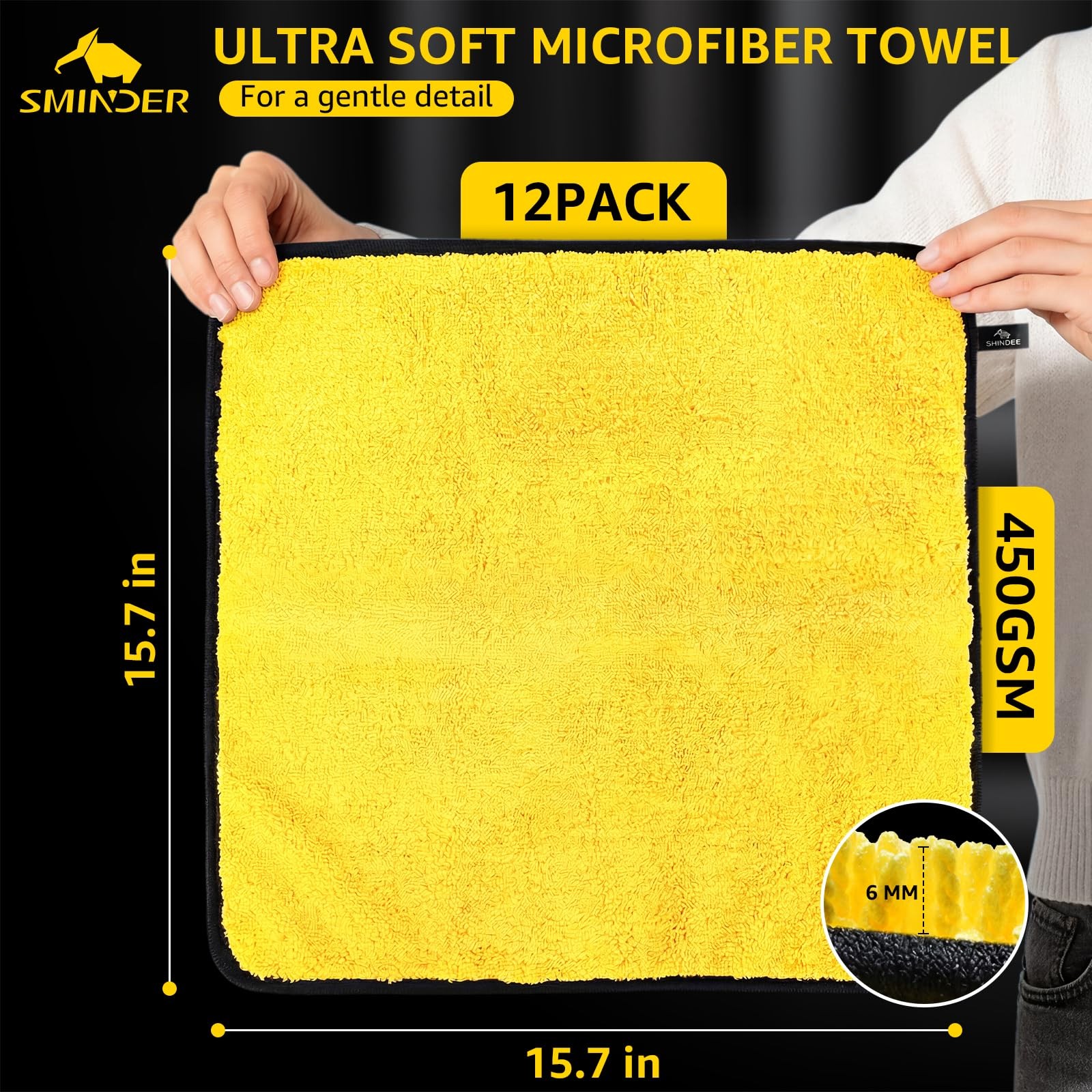 12-Pack Microfiber Cleaning Cloth, Car Drying Towels Car Detailing– XL Microf... gallery