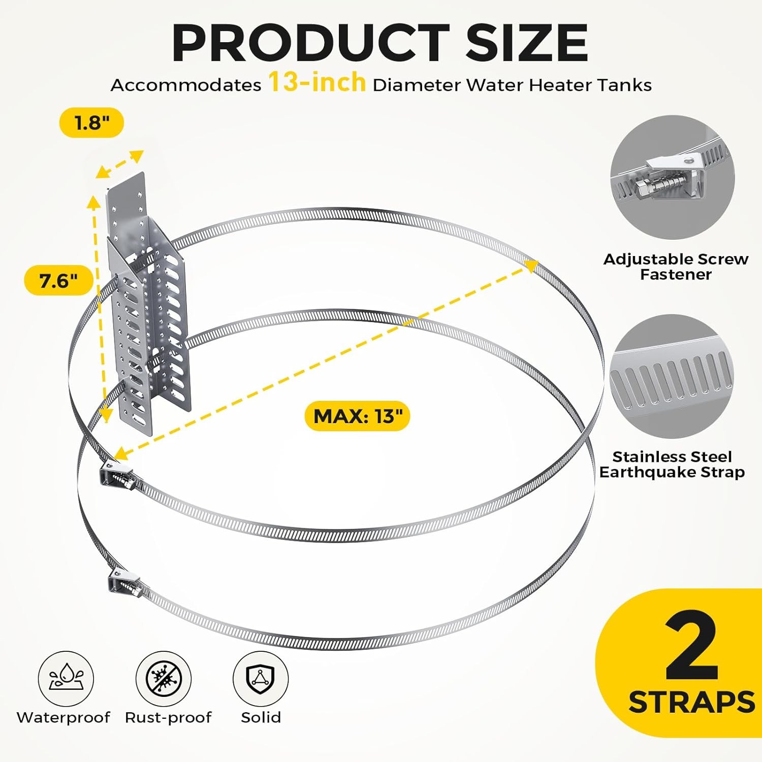 Expansion Tank Brackets, Thermal Expansion Tank Wall Mounting Bracket gallery