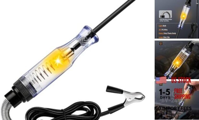 Test Light Automotive, Circuit Tester 6V-12V-24V DC Car Electrical Test Pen gallery