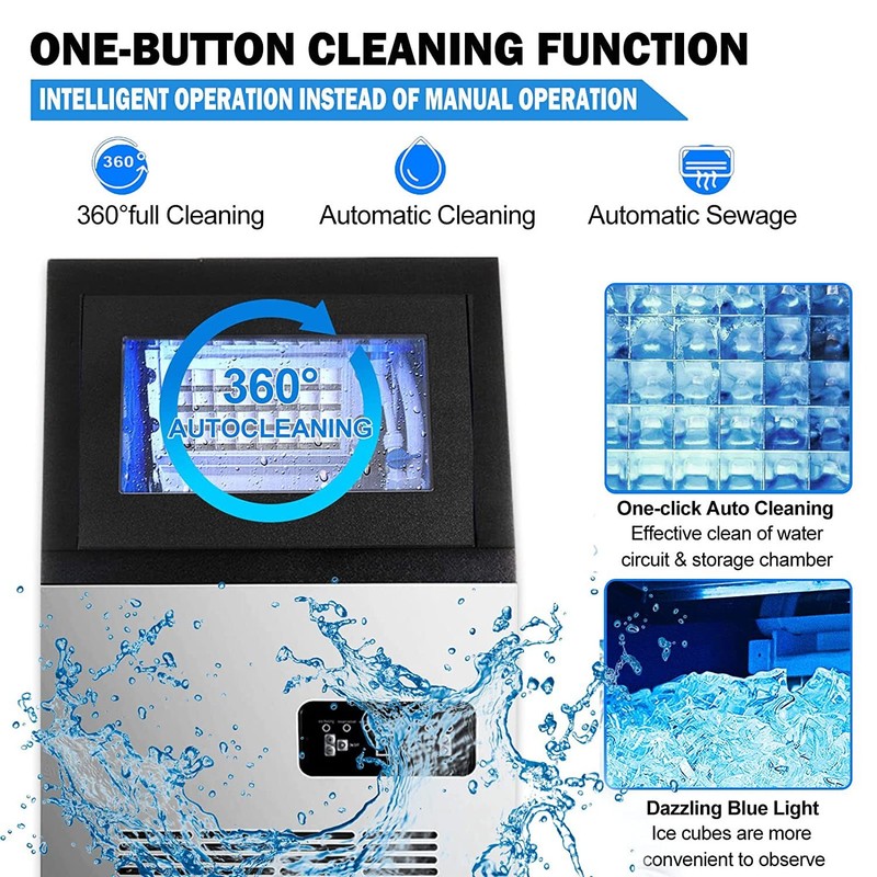 Built-in Commercial Ice Maker Stainless Steel Bar Restaurant Ice Cube Machine gallery