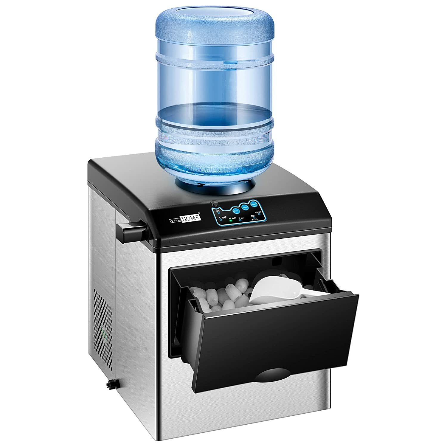 Electric 2 in 1 Countertop Ice Cube Maker with Water Dispenser Combo Machine gallery