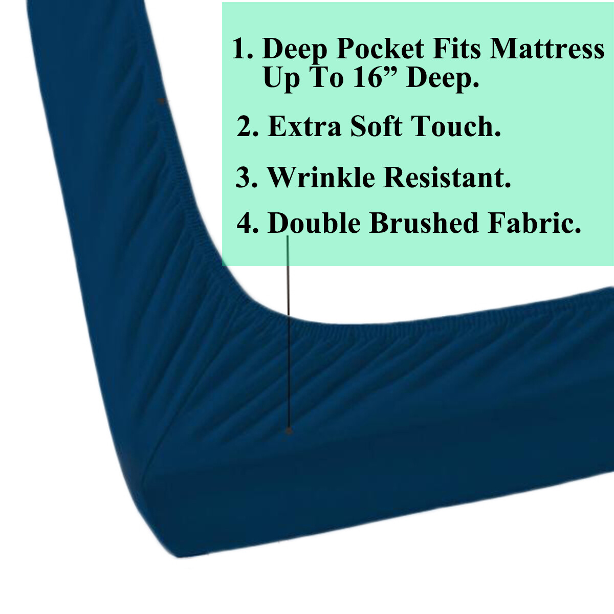 Deluxe Hotel Quality Microfiber 4 PC Deep Pocket Bed Sheet Set Wrinkle Resistant gallery