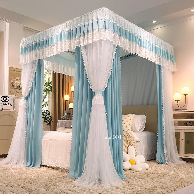 Canopy For Bed Drapes Mosquito Net Double Rod Frames Yard Anti-mosquito Net Set gallery