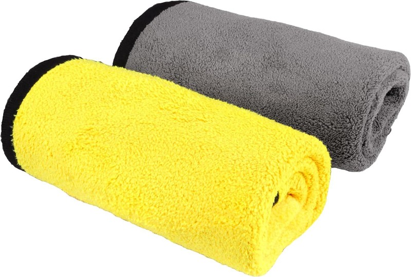 5 Pack Yellow Microfiber Cleaning Cloth No-Scratch Rag Polishing Detailing Towel gallery