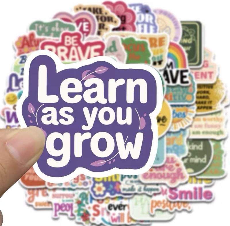 Positive Affirmative Style Stickers 50pc Words And Phrase Stickers FREE SHIPPING gallery