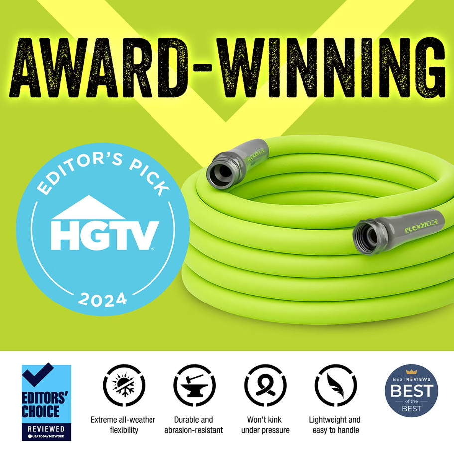 Flexzilla 3/4 in x 100ft Contractor Garden Hose Hybrid Polymer Green gallery
