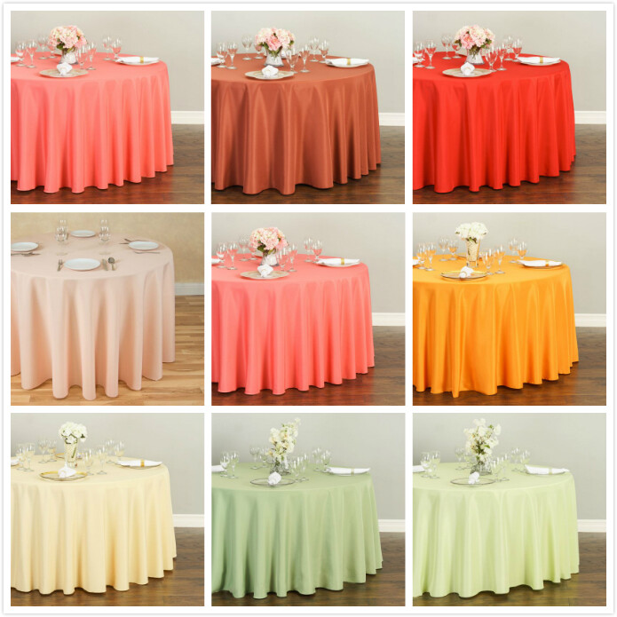 LinenTablecloth 108 in. Round Polyester Tablecloths, 33 Colors! gallery