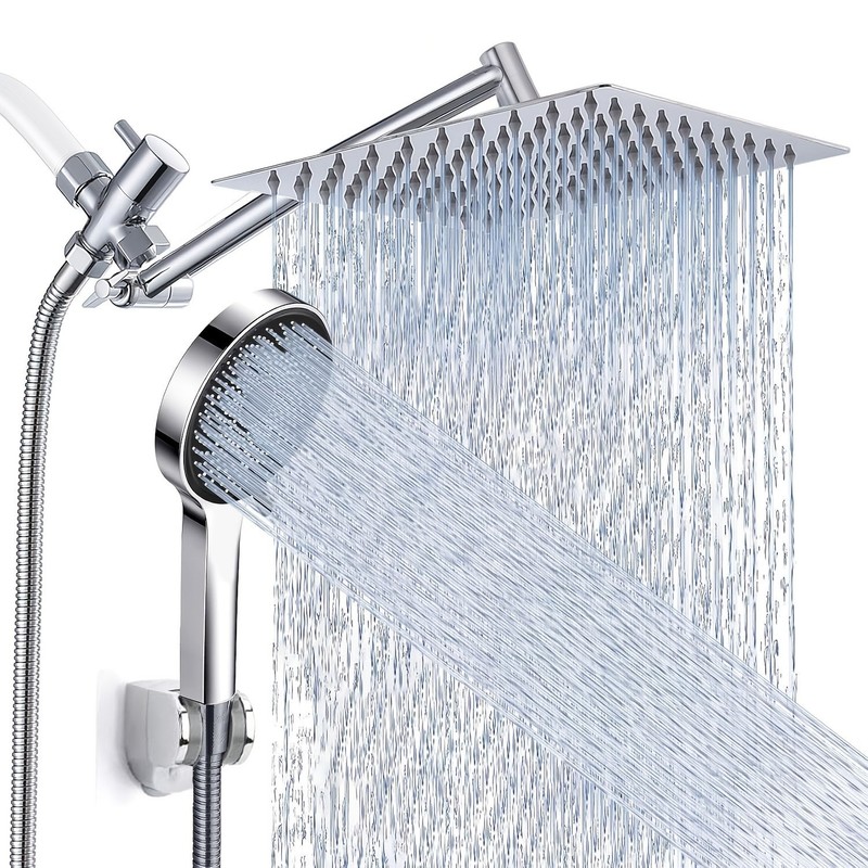 High Pressure Rainfall Shower Head Combo Handheld Bathroom Shower Set gallery