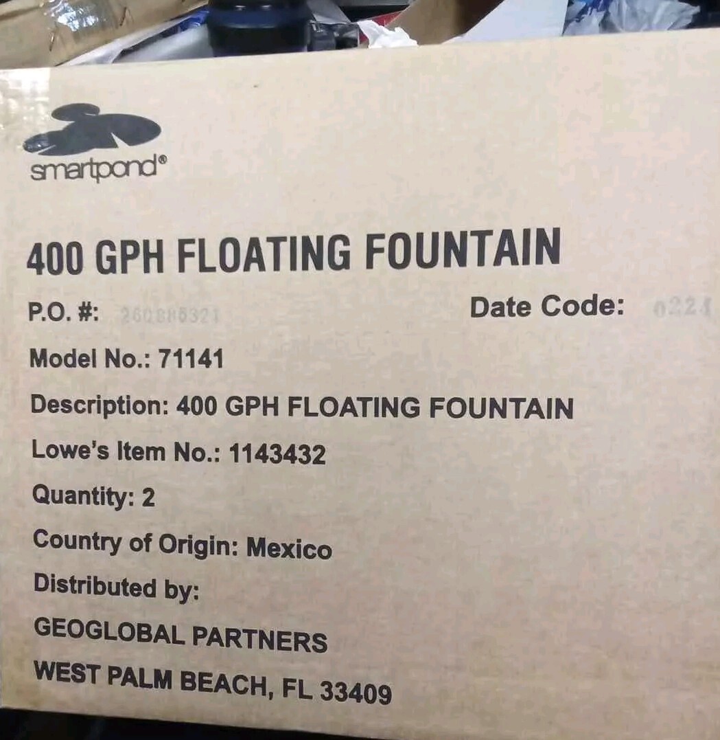 smartpond Black Pond Floating Fountain with Lights #71141 gallery