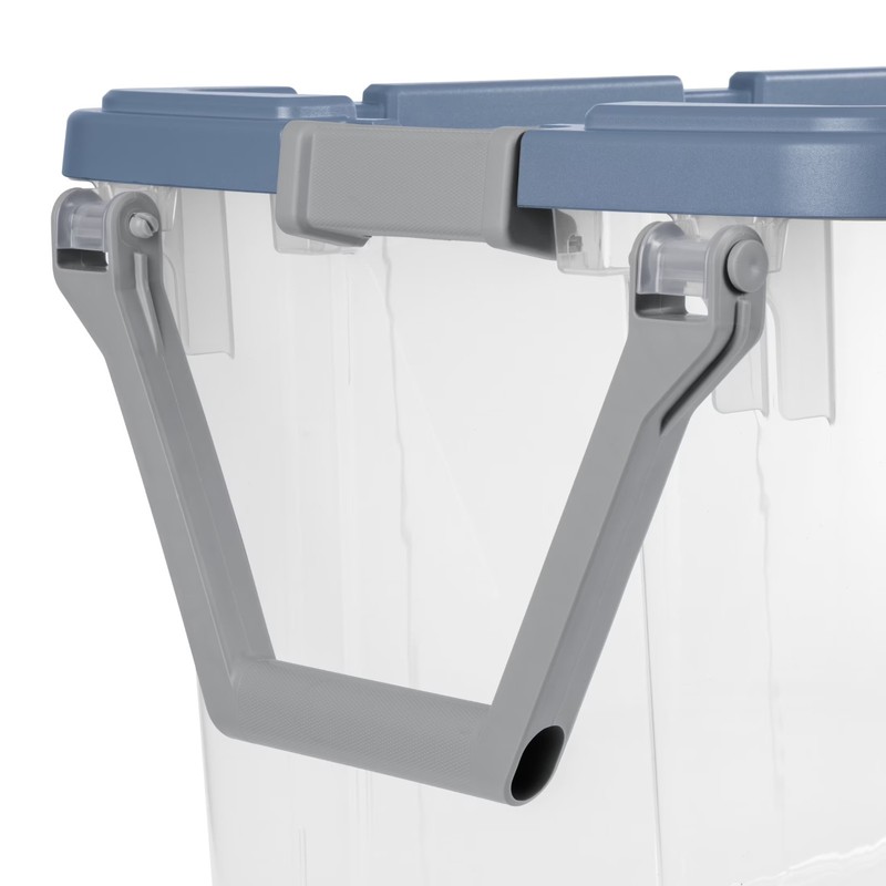 Extra-Large Wheeled Rugged Storage Bin, 160 Quart Durable, Blue, 2 Pack gallery