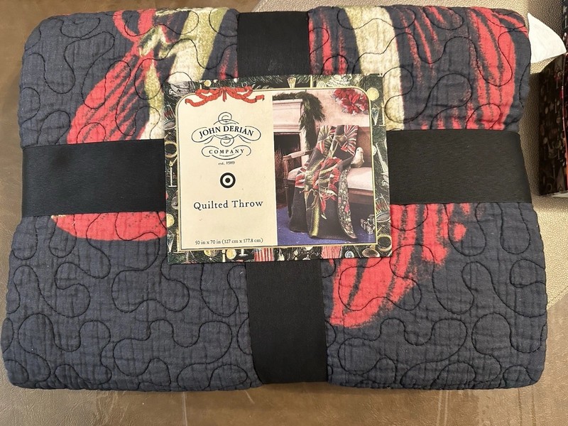 John Derian Target Throw Amaryllis Quilt NWT 2025 Limited Edition gallery