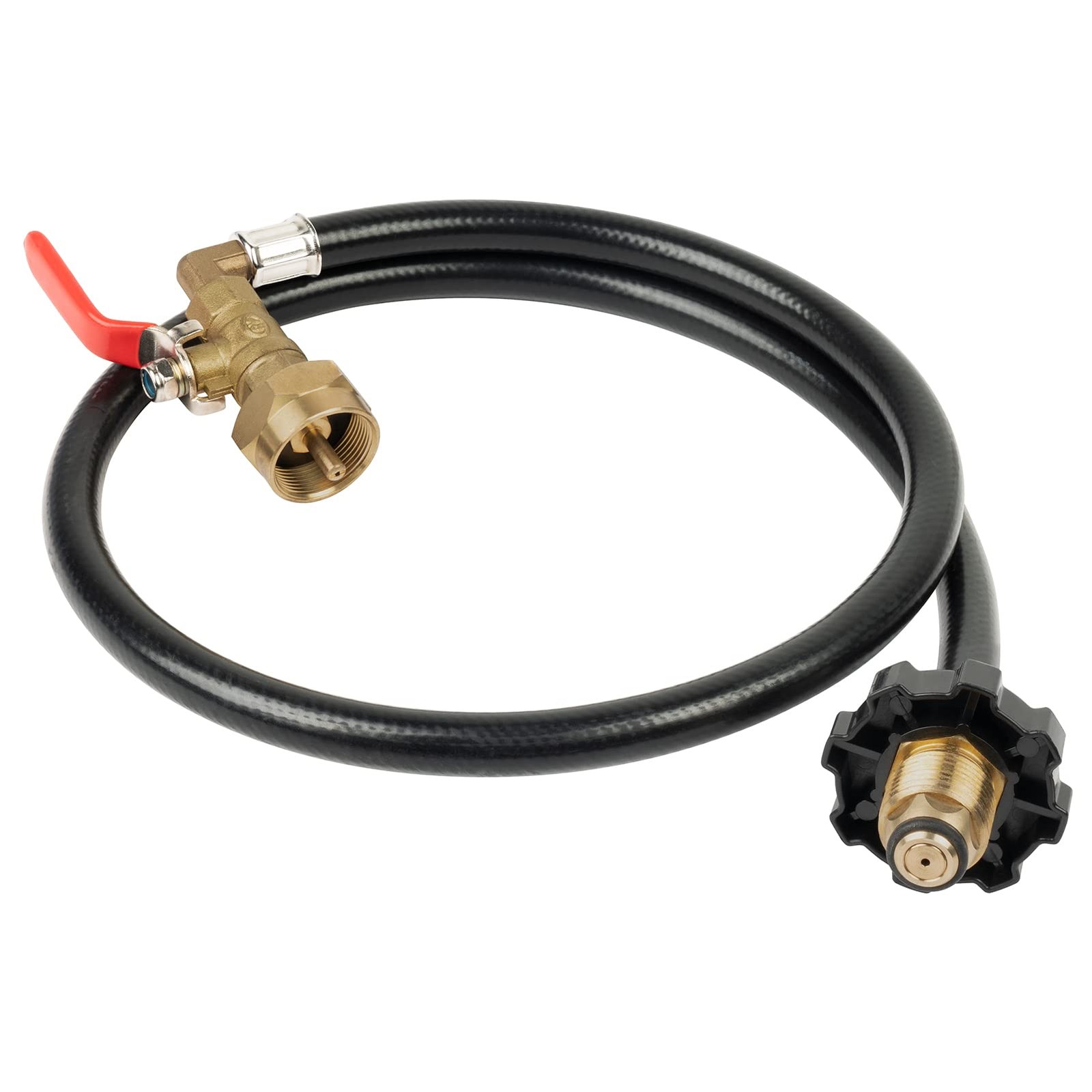GASPRO 1 lb Propane Tank Refill Adapter Kit, Universal 3 ft Hose with Safety Shu gallery