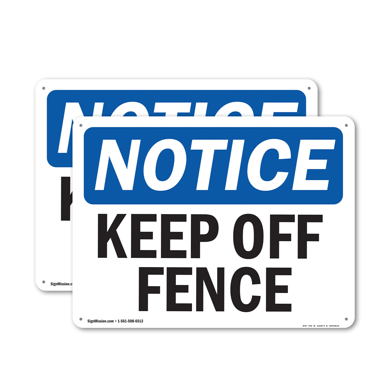 (2 Pack) Keep Off Fence OSHA Notice Sign Decal Metal Plastic gallery