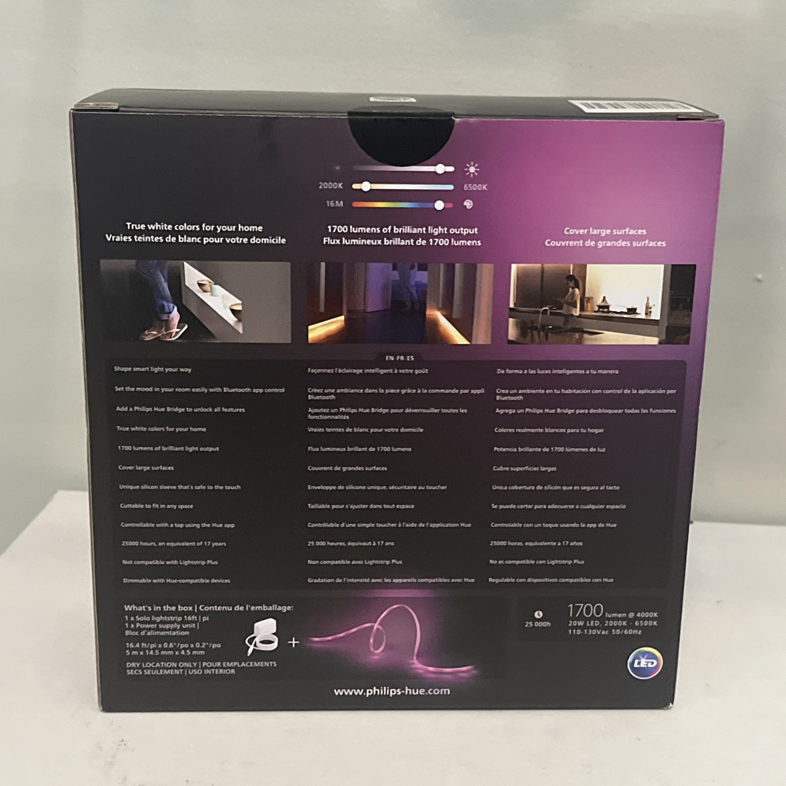 Philips Hue 16ft Smart LED Lightstrip RGB Color Changing Dimmable App Voice Cont gallery