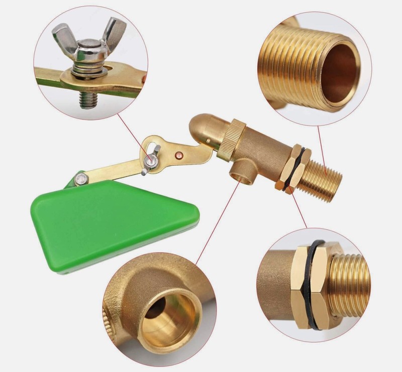 1/2 Inch Brass Valve with Plastic Float Water Float Valve with Adjustable gallery