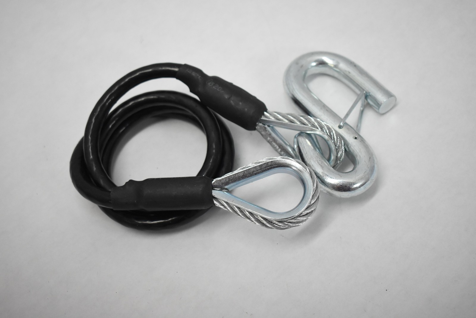 Vinyl Coated Steel Wire Rope Cable with S-Hook Thimble Loops Trailer Tie Down gallery