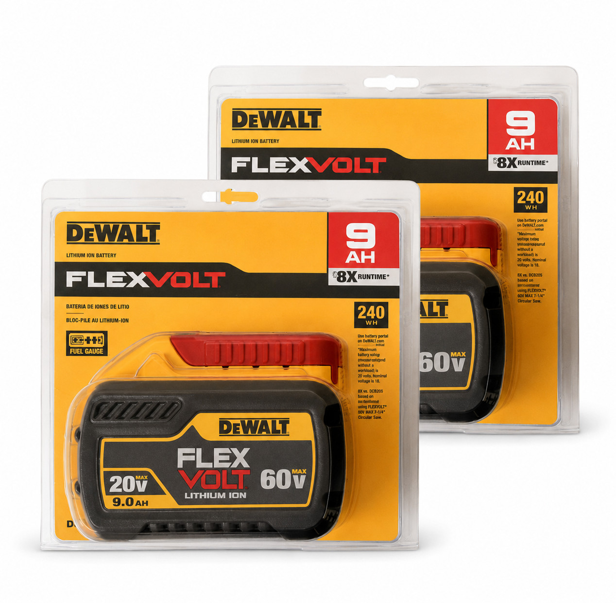 2-Pack DEWALT FLEXVOLT 20V/60V MAX 9.0Ah DCB609 Lithium-Ion Battery Genuine gallery