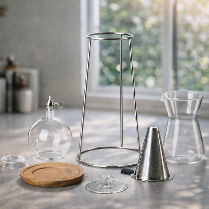 Iced Coffee Cold Brew Drip Coffee Maker Stainless Steal 400mL Borosilicate Glass gallery