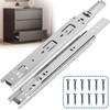 OURSHOM 16 Inch Drawer Slides 1 Pairs (2pcs) Heavy 16 Inch, Silver-1-Pair gallery