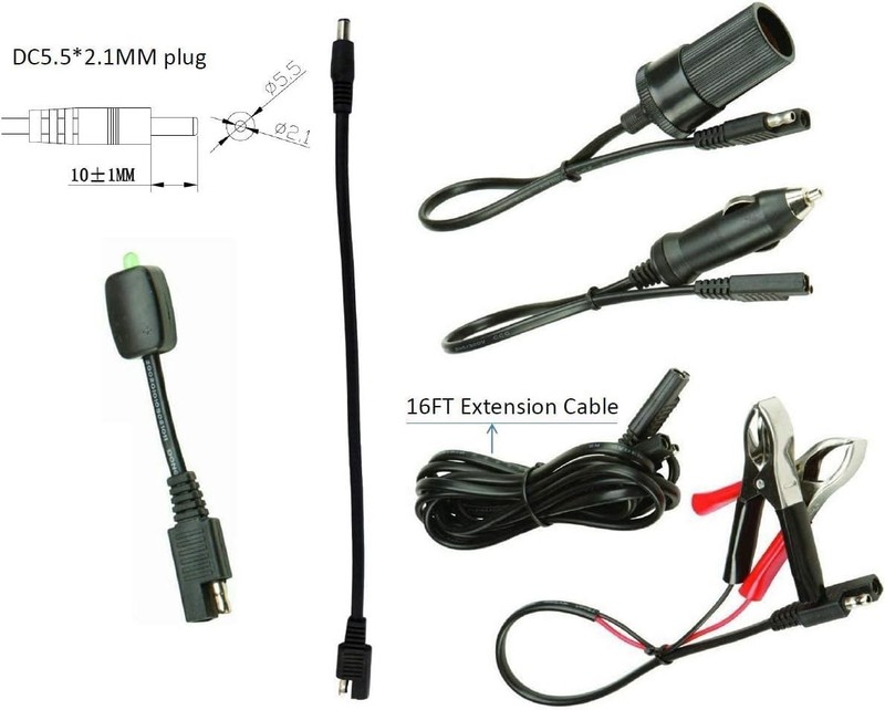 16FT Adapter SAE Connectors Quick Connect with Battery Clamps For 12V Trickle... gallery