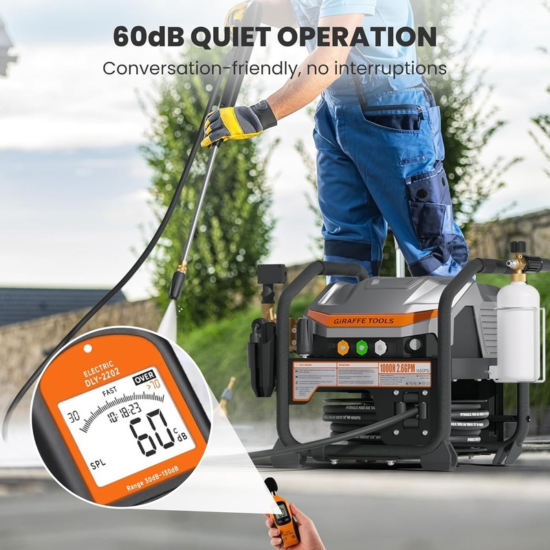Giraffe Tools Retractable Pressure Washer Ultra Flow Max 2.6GPM Brushless Motor gallery