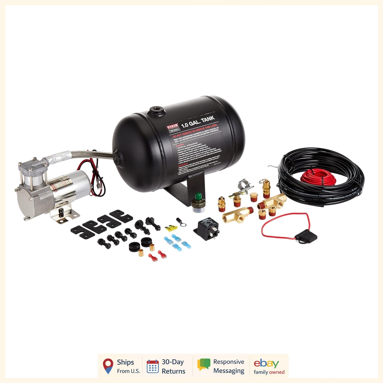 Portable 12V Air Compressor with 1 Gallon Tank for Tire Inflation & Air Tools gallery