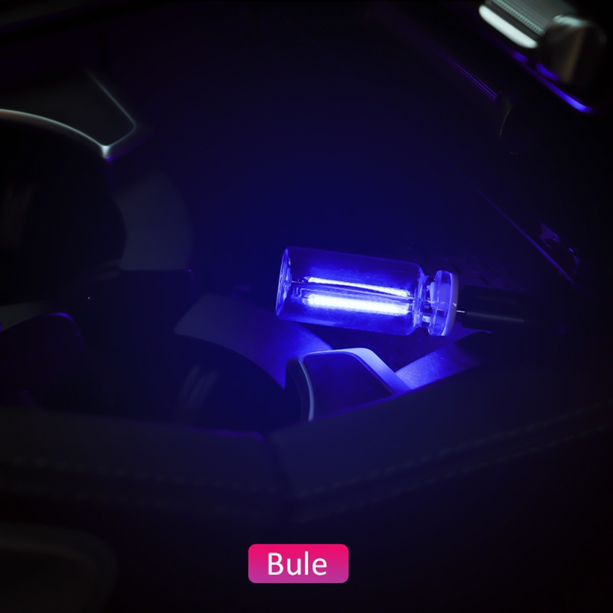 1PCS Touch Control Car USB Blue LED Light Atmosphere Night Light Dimmable New gallery