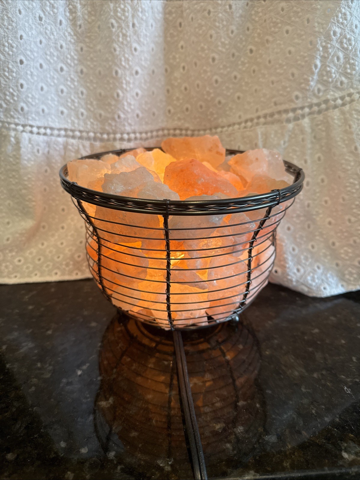 Himalayan Salt Lamp Adjustable Settings Healing Calm Atmosphere Works gallery