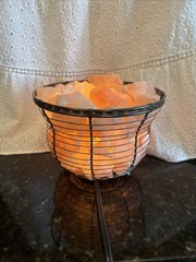 Himalayan Salt Lamp Adjustable Settings Healing Calm Atmosphere Works