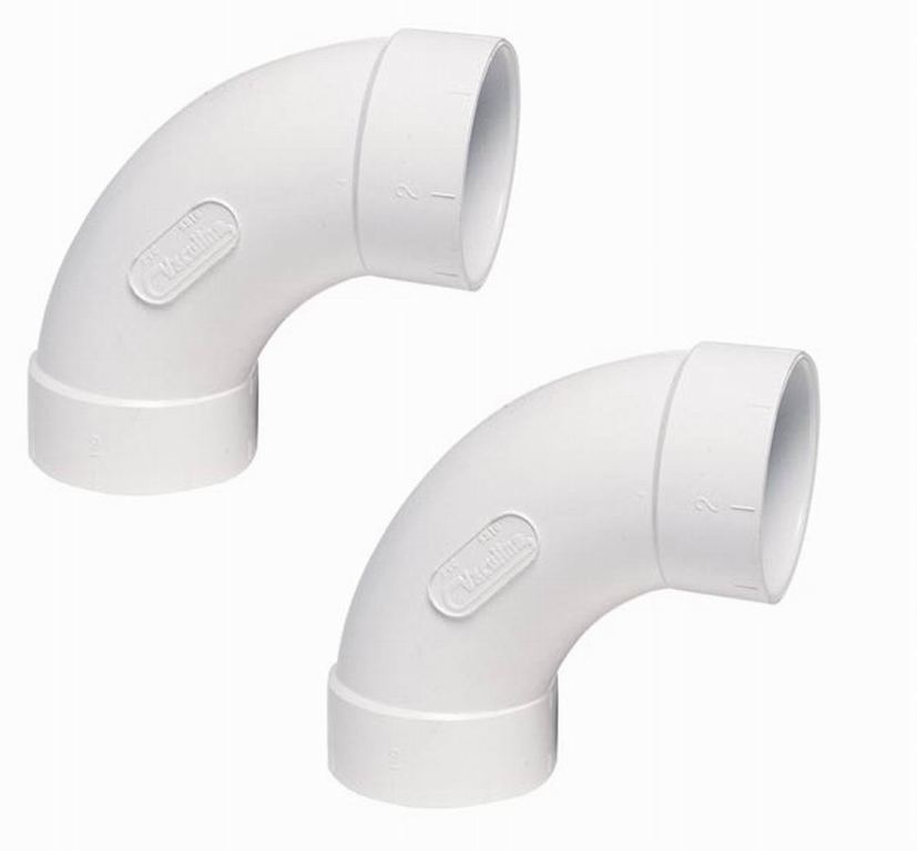 (2) 90 Sweep 2" Central Vacuum PVC Rough-in Fitting gallery