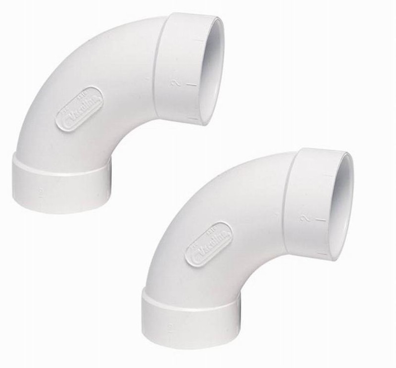 (2) 90 Sweep 2" Central Vacuum PVC Rough-in Fitting gallery