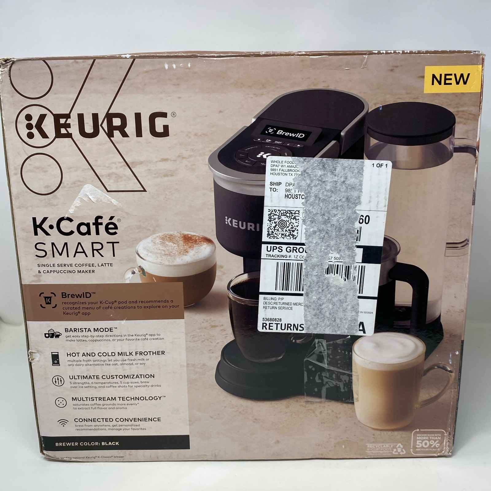 Keurig K-Cafe SMART Coffee, Latte & Cappuccino Maker w/Frother - Black gallery