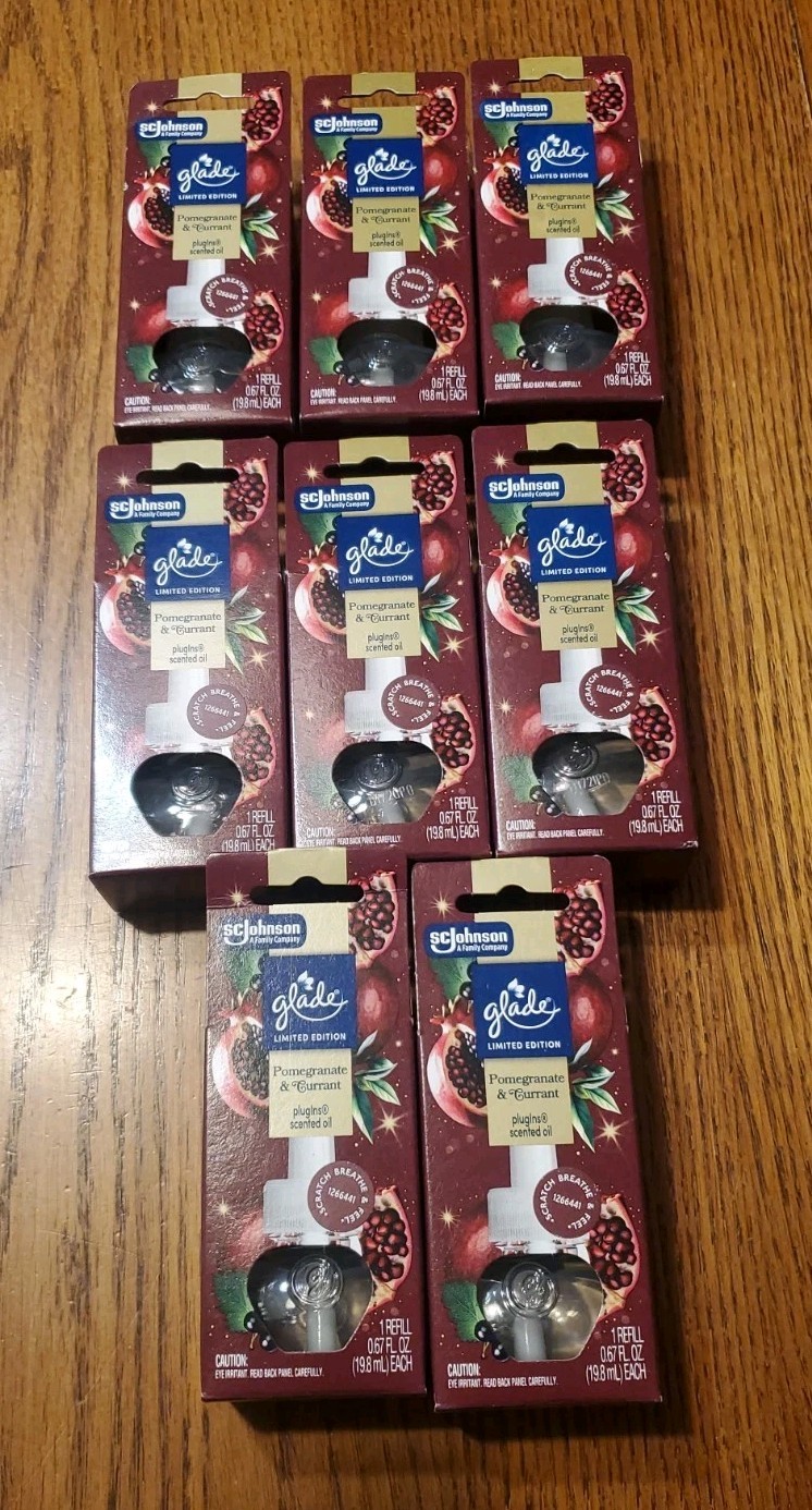 Glade PlugIns Pomegranate & Currant Scented Oil Refills 0.67oz Lot Of 8 gallery