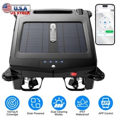 Solar Powered Robotic Pool Skimmer Swimming Pool Surface 2 Modes Surface &APP