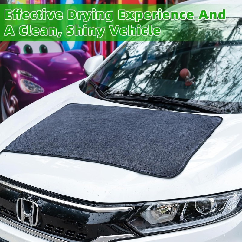 Large Microfiber Car Drying Towel, Ultra Absorbent Microfiber Cleaning 36"x 24" gallery