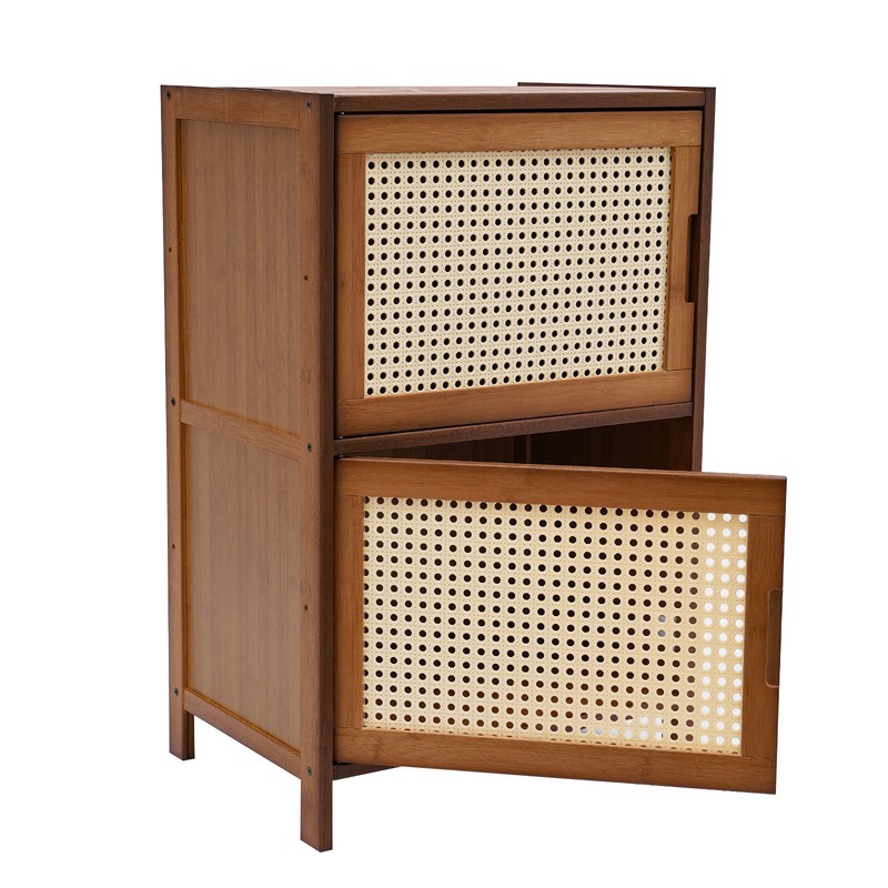 Modern Nightstand 2 Drawers End Side Table Bedside Table with Storage Cupboard gallery