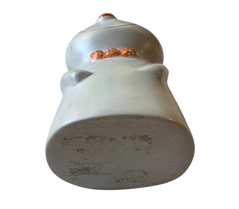 Unique Vintage Smiling Friendly White Stone Ghost Figurine Halloween Decor gallery