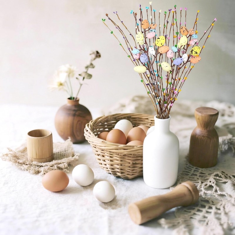 26 PCS Artificial Easter Egg Tree Branches Floral Picks DIY Spring Vase Decor gallery