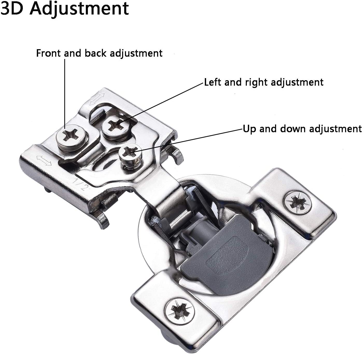 1/2" Overlay Soft Close Face Frame Compact Cabinet Hinges 6 Way Adjustment gallery