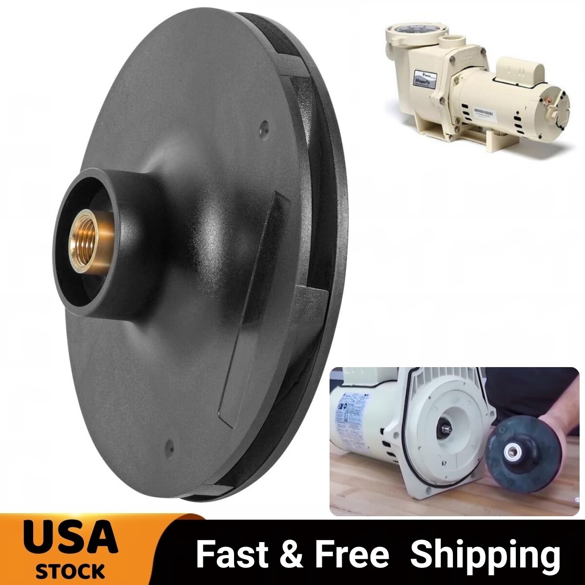 1~1/2 HP Pool Pump Impeller For 073129 Pentair WhisperFlo Pump Replacement gallery