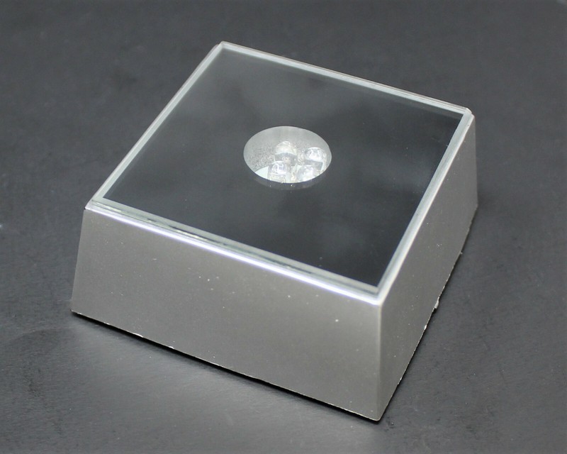 LED Light Base LED Multi Color Changing LED Square Base Selenite Jewel Display gallery